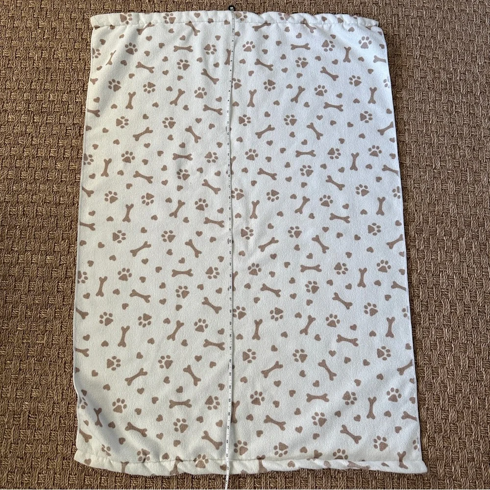 Dog Bone and Paw Print microfiber towel